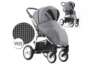 Детская прогулочная коляска Rainbow - шасси белая/bia - W25 (Bebetto, WB120_W25)